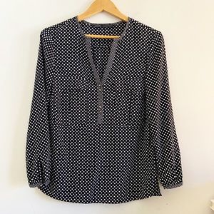 Zara polka dot popover blouse